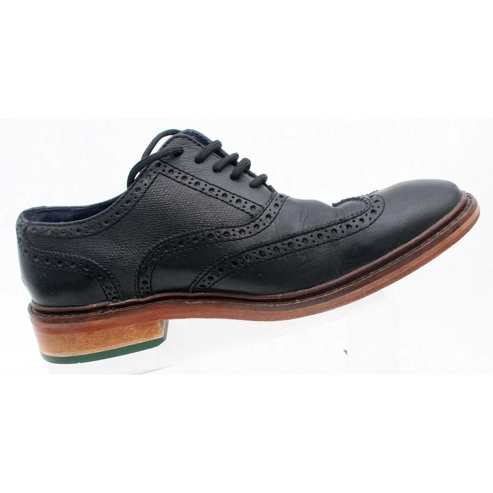 Cole Haan Shoes Men's Size 8.5 Wide Colton Brogue Wingtip Oxford Black C11756 - Picture 6 of 12